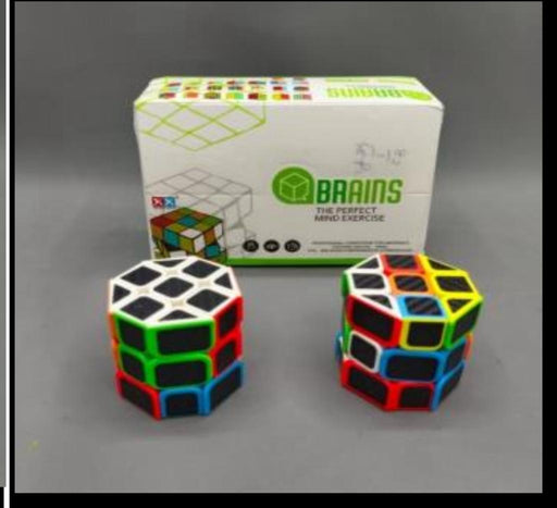 Rubik's Cube Hexagonal Cut Spinner Cylinder 3x3 Carbon