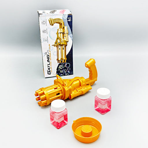 Gatling Bubble Machine Gun, 8 Hole- Automatic Bubble Maker Toy Bubble Maker