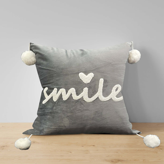 smile tussel cushion - New Bedding Designs