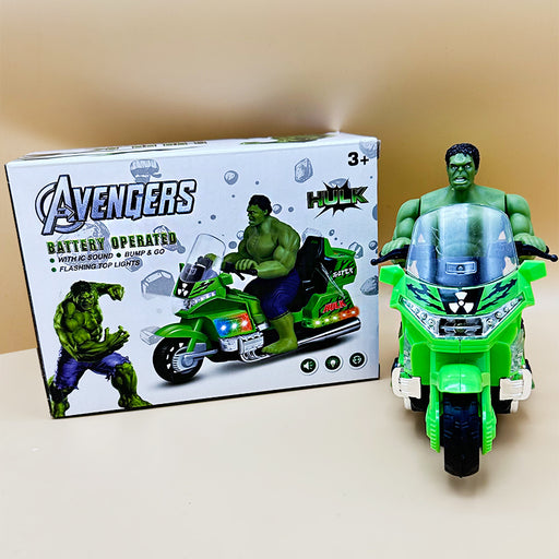 Amaze Sport Avengers Infinity War Hulk Motor Bike Action Figure With Light, Music And Moving Effect