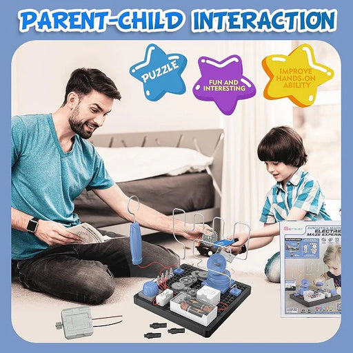Assembly Circuit Early Educational Engineering Building Plastic Electromagnetic Maze Electronic for Kids Child  Circuit Maze Brain Game Science Logic