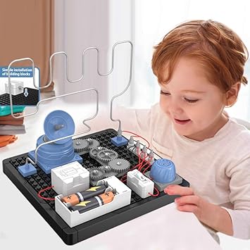 Assembly Circuit Early Educational Engineering Building Plastic Electromagnetic Maze Electronic for Kids Child  Circuit Maze Brain Game Science Logic