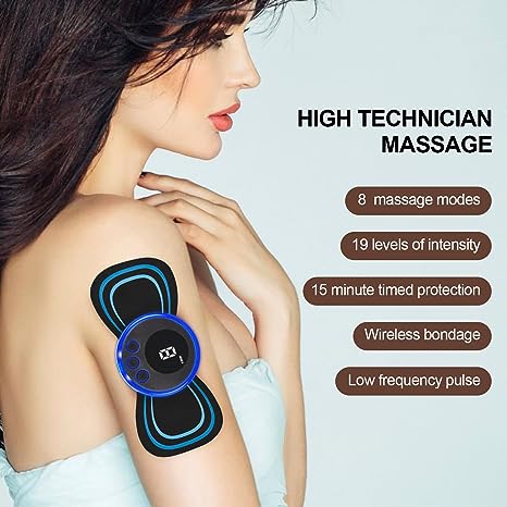 Portable Mini Massager for Muscle Tension Relief, Soreness, Fatigue – USB Charging Lymphatic Drainage Neck Shoulder Back Waist Arms Legs Aches for Home Office