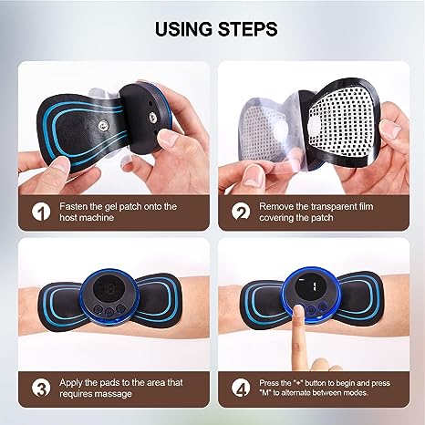 Portable Mini Massager for Muscle Tension Relief, Soreness, Fatigue – USB Charging Lymphatic Drainage Neck Shoulder Back Waist Arms Legs Aches for Home Office