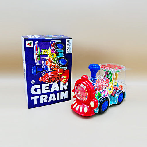 Gear Transparent Train Engine Toy With Colourfull Lights & Music (Age 3+)  (Multicolor)