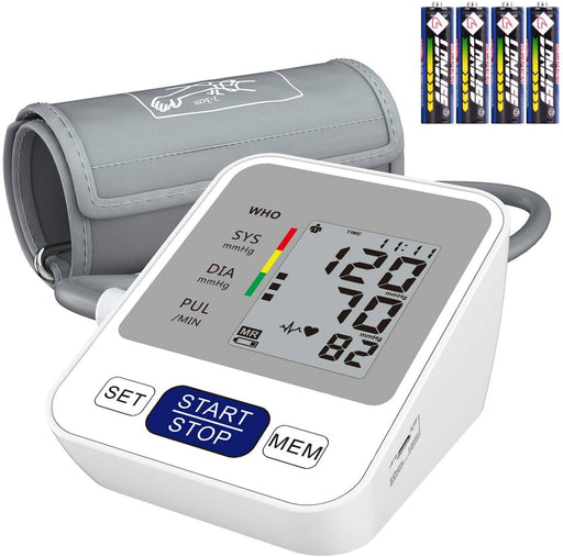 Annsky Blood Pressure Monitor for Home Use with Large LCD Display, Digital Upper Arm Automatic Measure Blood Pressure and Heart Rate Pulse, 2 Sets of User Memories