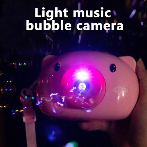 Electric Light Music Camera Bubble Blower Machine Outdoor Childrens Toys Gifts